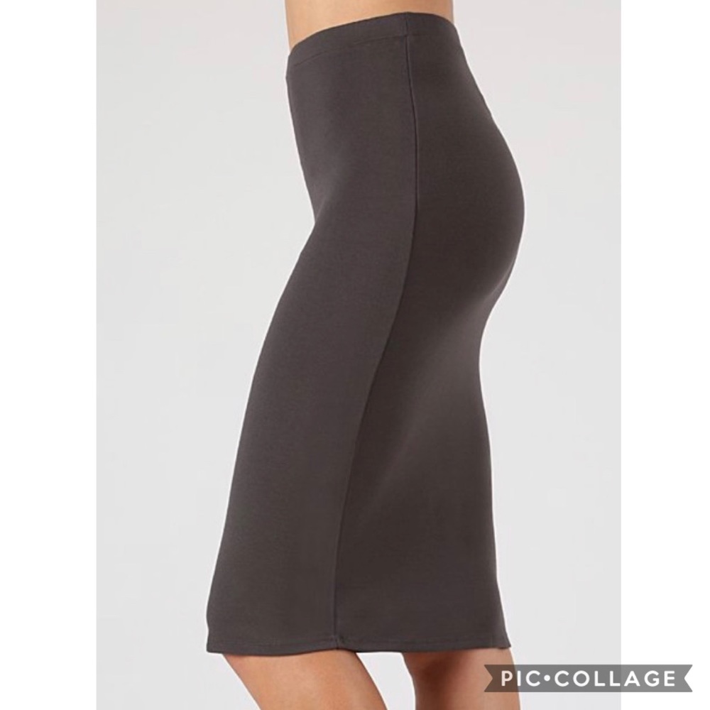 Ash Grey Pencil Skirt, S